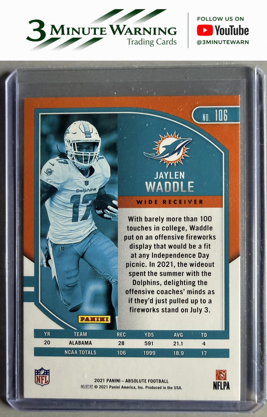 2021 Panini Absolute #106 Jaylen Waddle Retail
