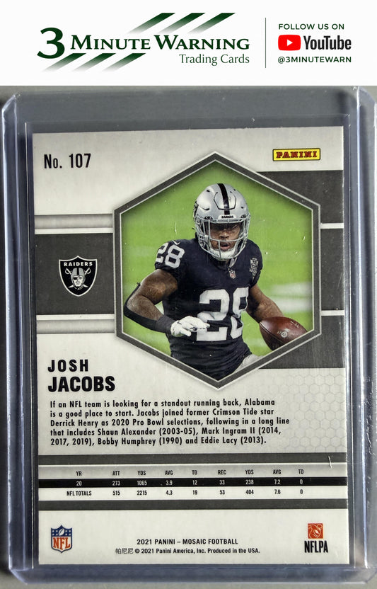 2021 Panini Mosaic #107 Josh Jacobs