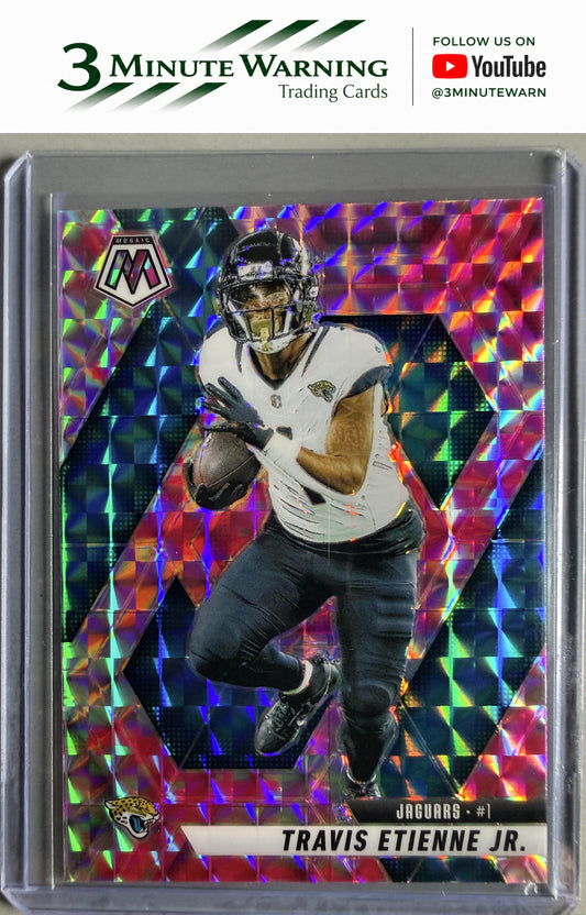 2025 Panini Mosaic #121 Travis Etienne Jr. Mosaic Camo Pink