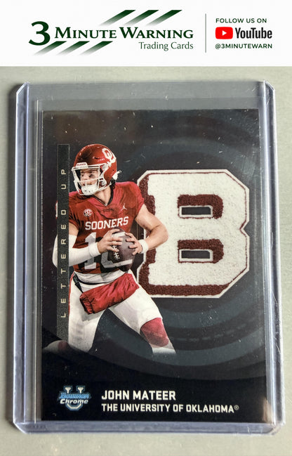 2025 Bowman University Chrome #LU-10 John Mateer Lettered Up