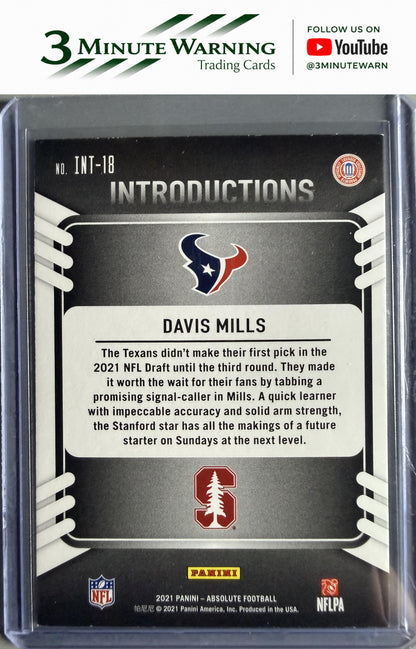 2021 Panini Absolute #INT-18 Davis Mills Introductions