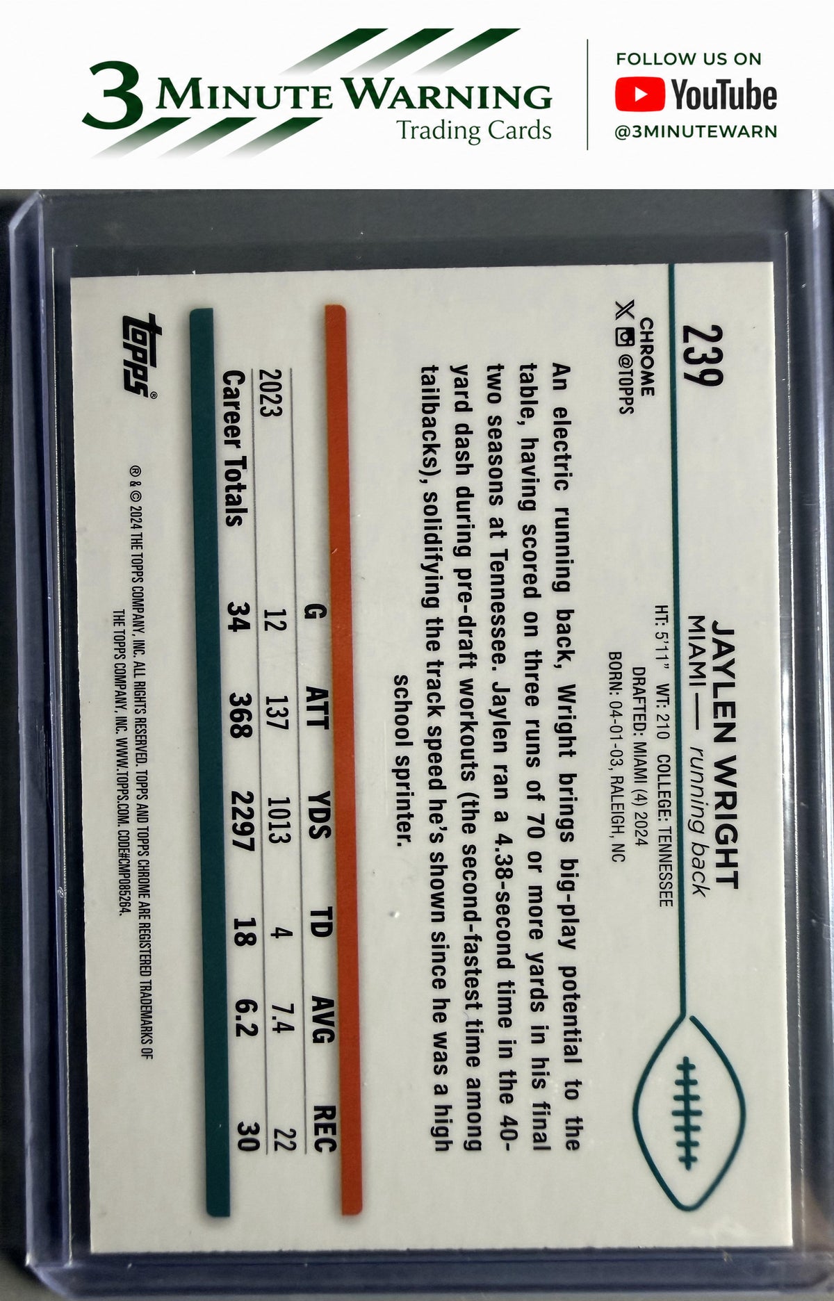 2024 Topps Chrome #239 Jaylen Wright