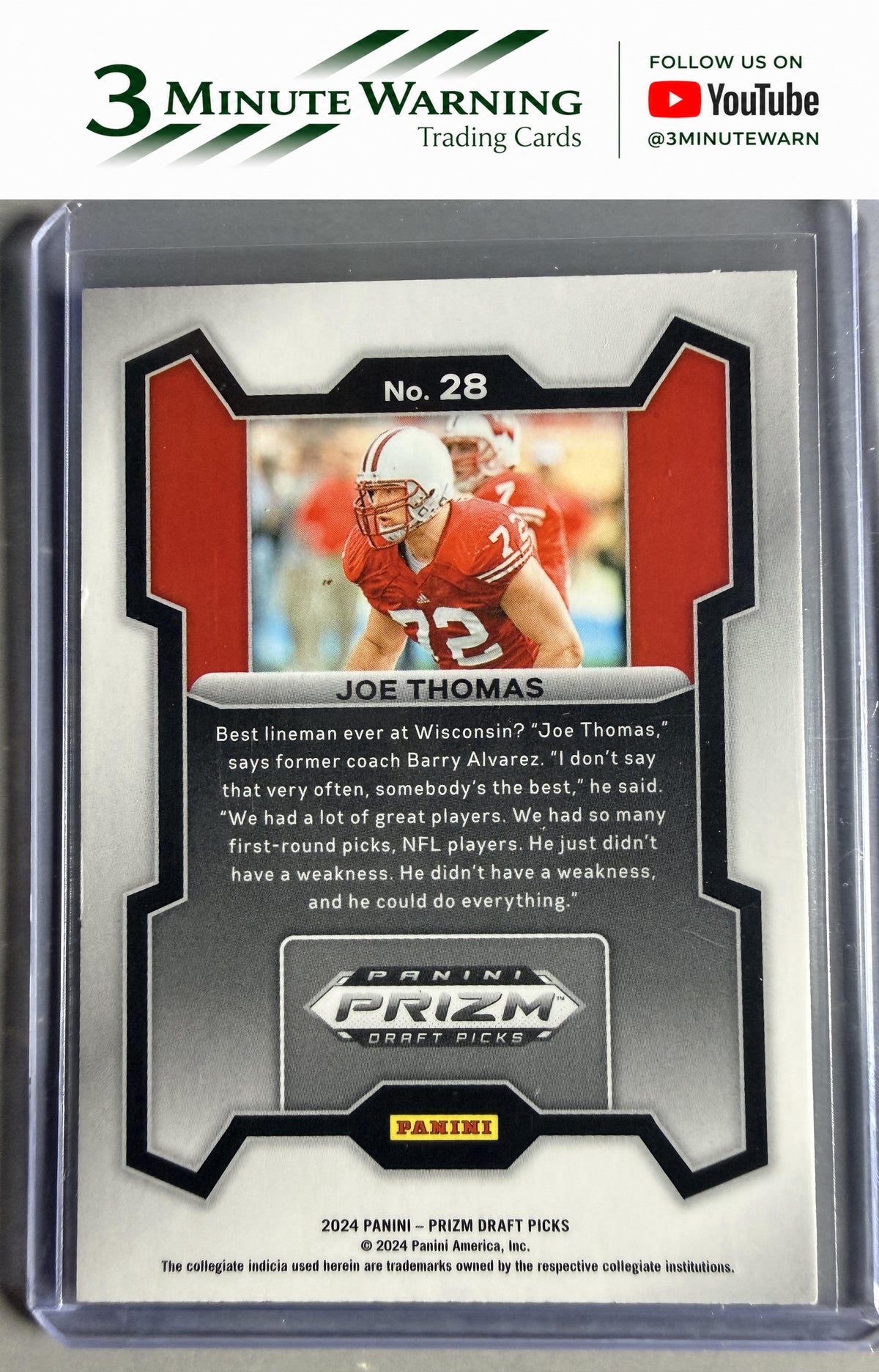 2024 Panini Prizm Draft Picks #28 Joe Thomas