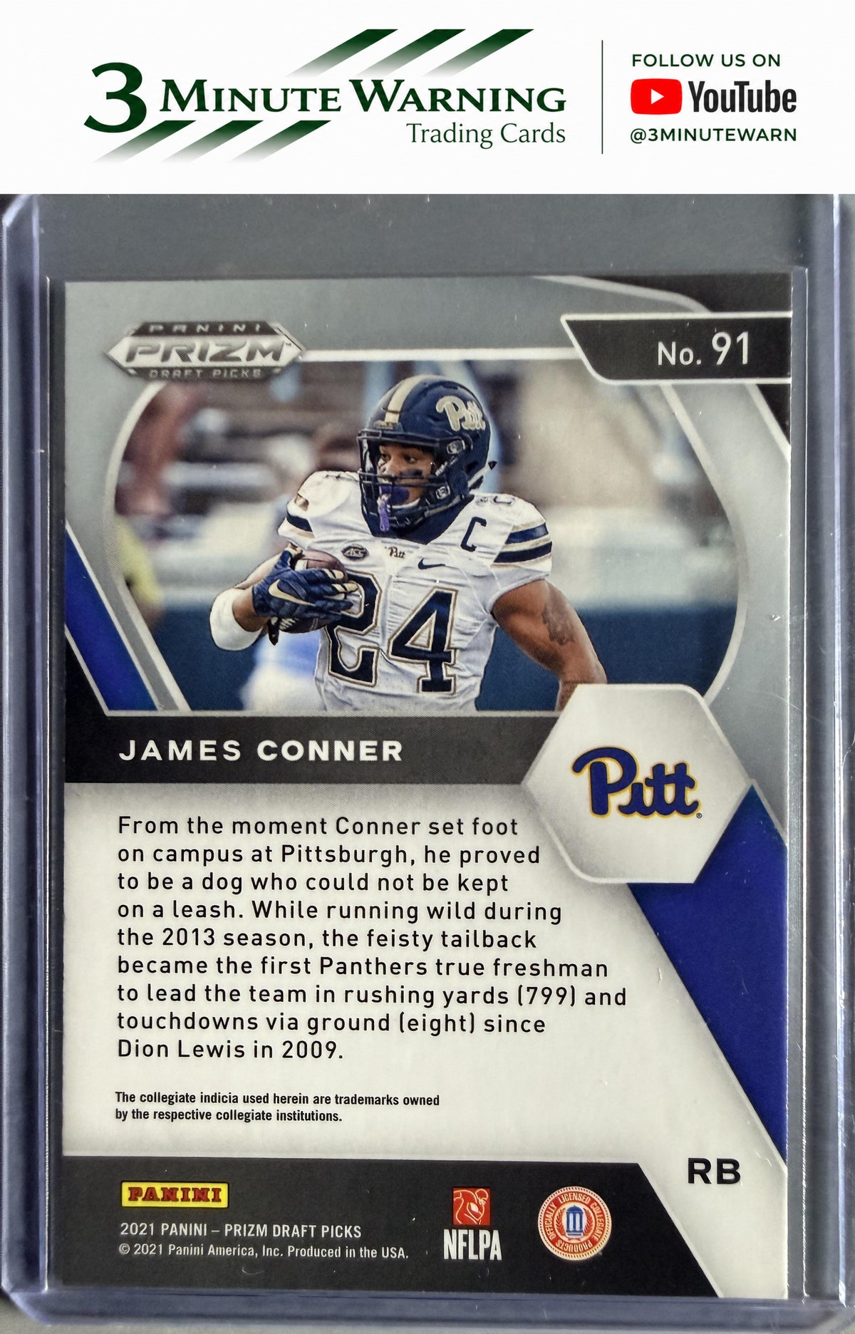 2021 Panini Prizm Draft Picks Collegiate #91 James Conner