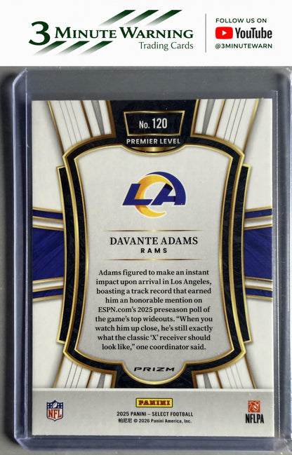 2025 Panini Select #120 Davante Adams Silver Prizm