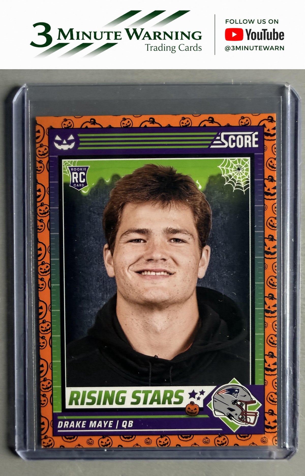 2024 Score-A-Treat #17 Drake Maye Rising Stars Orange Pumpkin