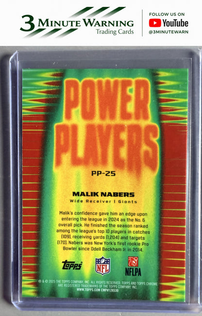 2025 Topps Chrome #PP-25 Malik Nabers Power Players