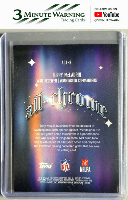 2025 Topps Chrome #ACT-9 Terry McLaurin All Chrome Team