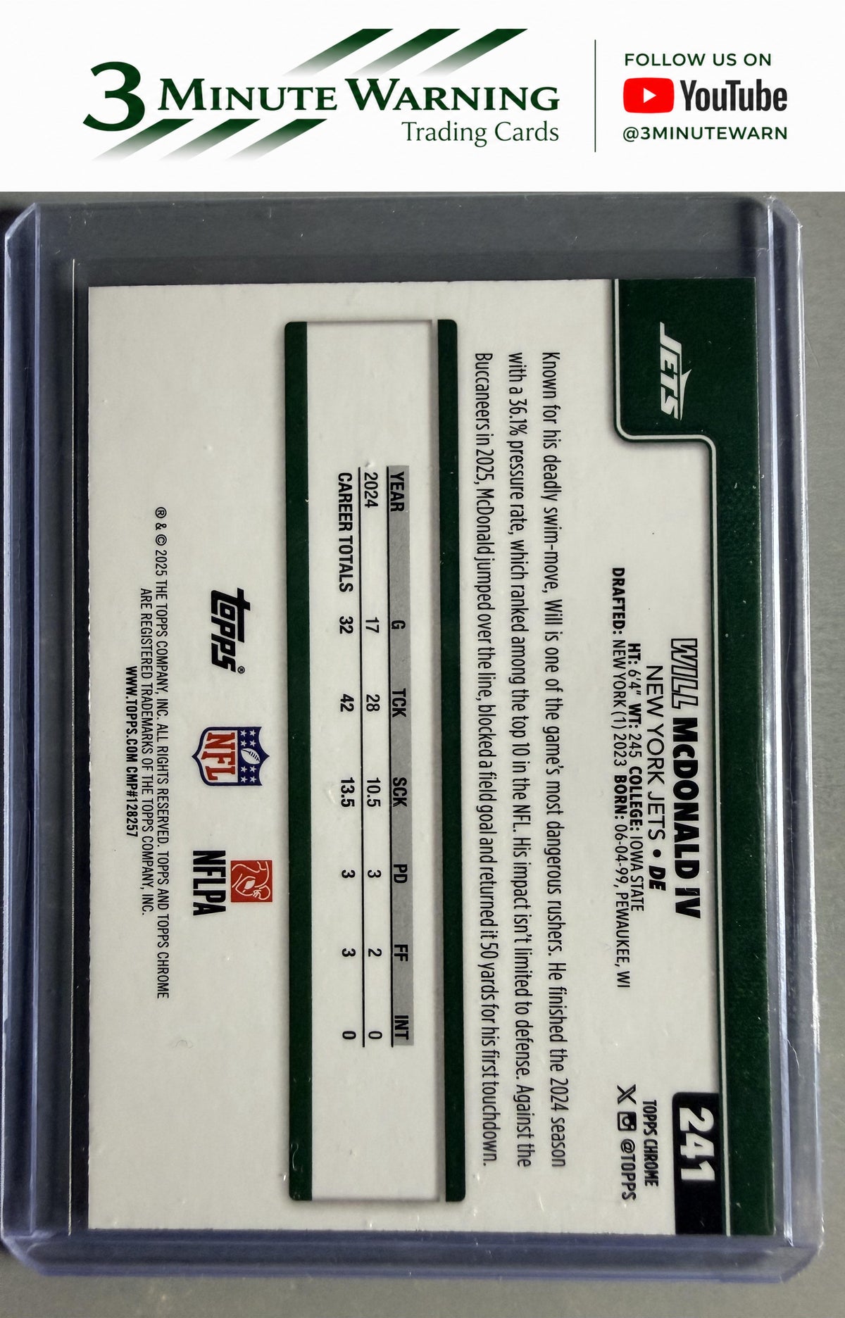 2025 Topps Chrome #241 Will McDonald IV