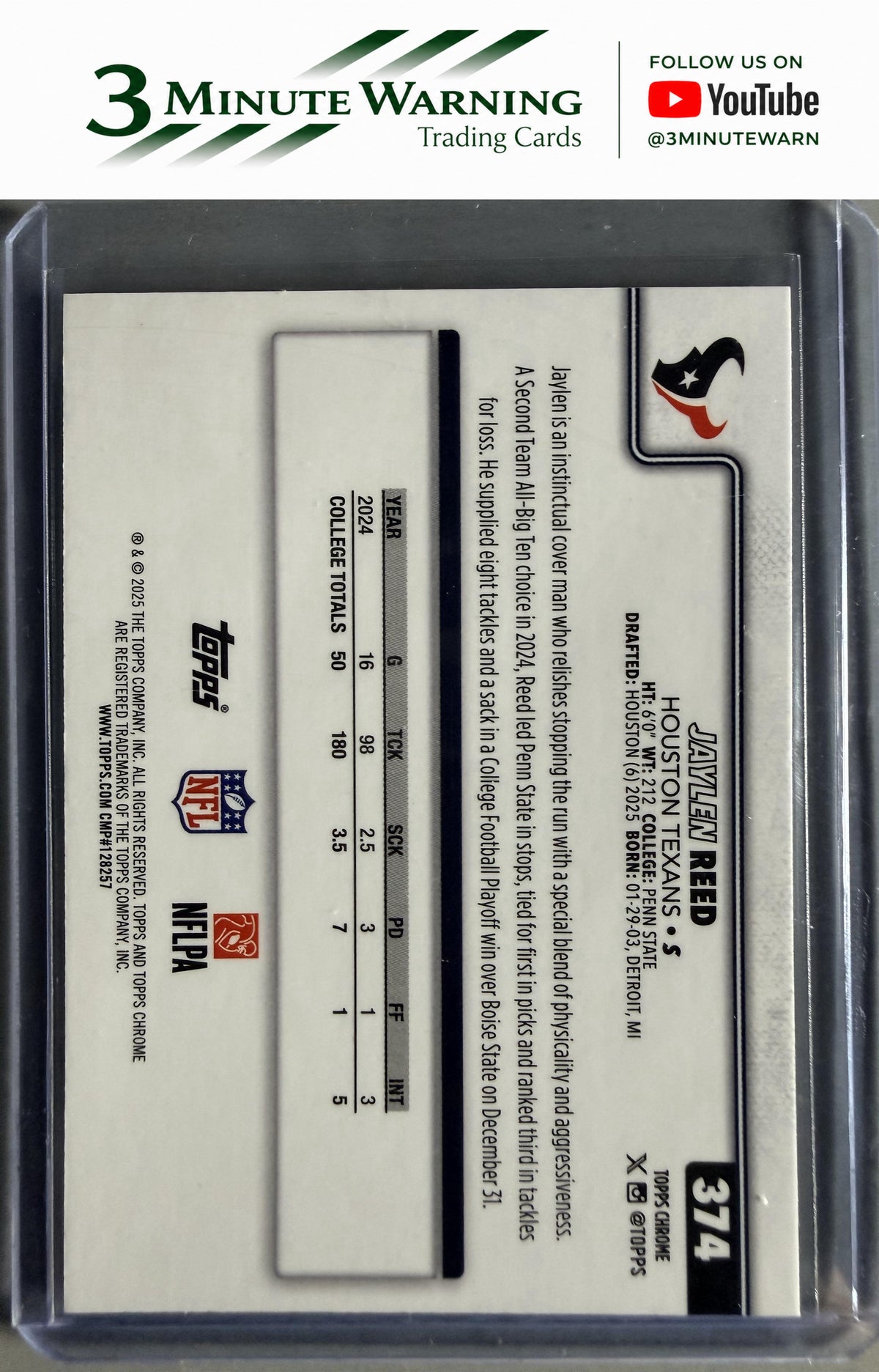 2025 Topps Chrome #374 Jaylen Reed