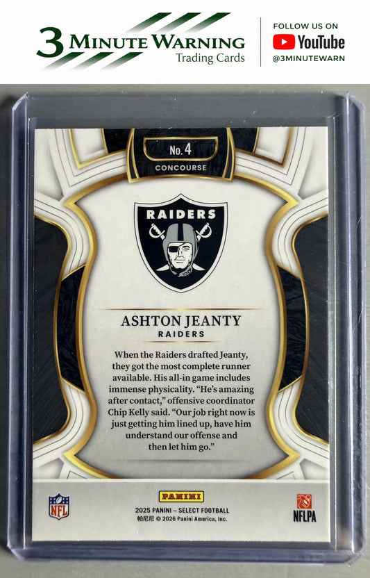 2025 Panini Select #4 Ashton Jeanty