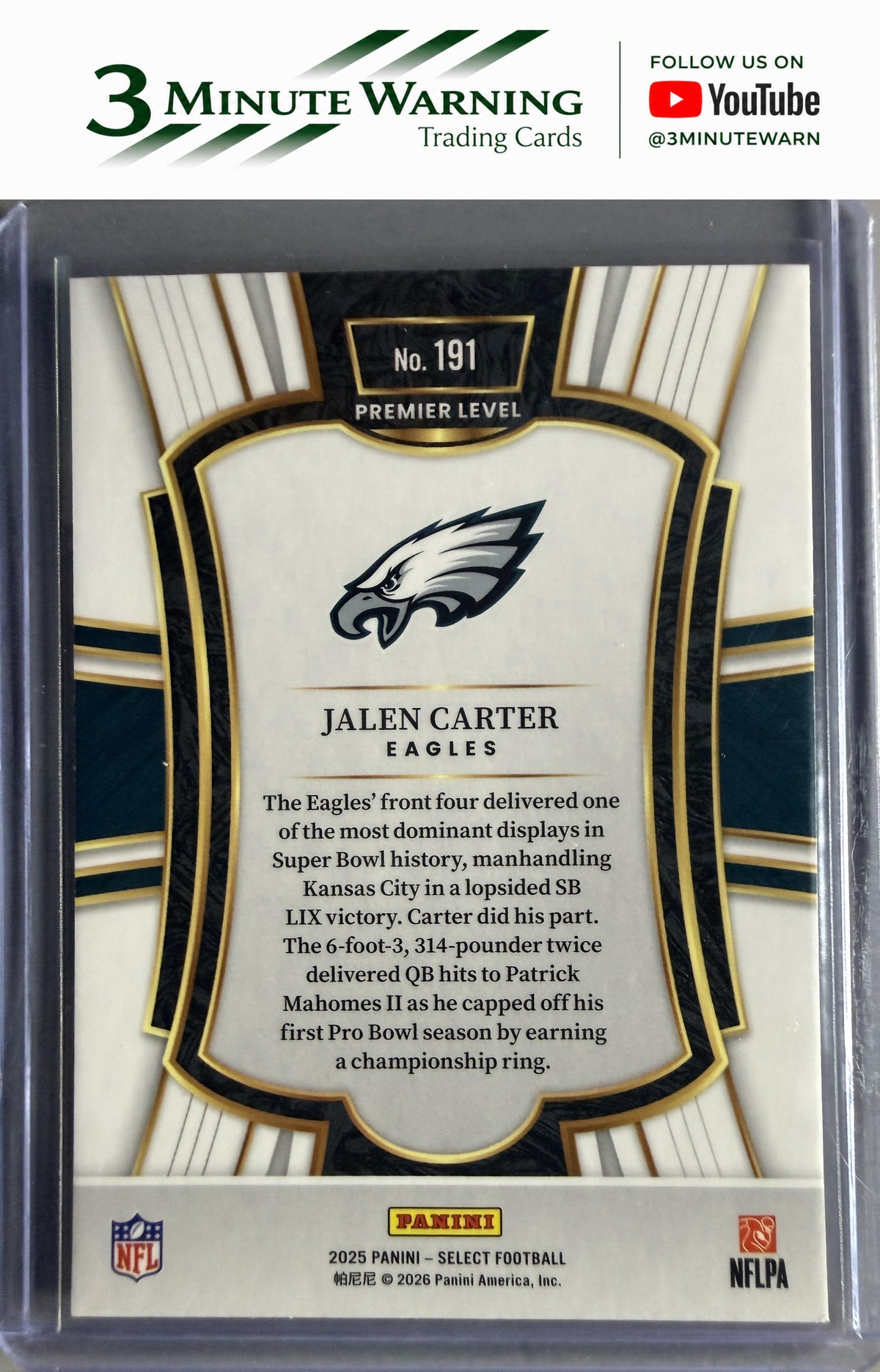 2025 Panini Select #191 Jalen Carter