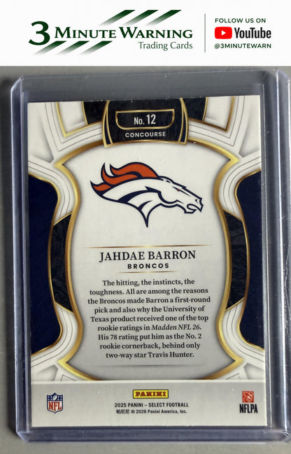 2025 Panini Select #12 Jahdae Barron