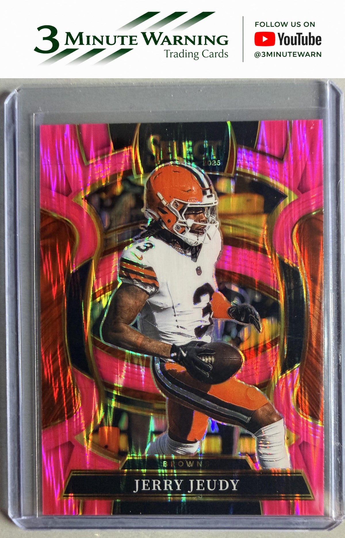 2025 Panini Select #56 Jerry Jeudy Pink Prizm Shock