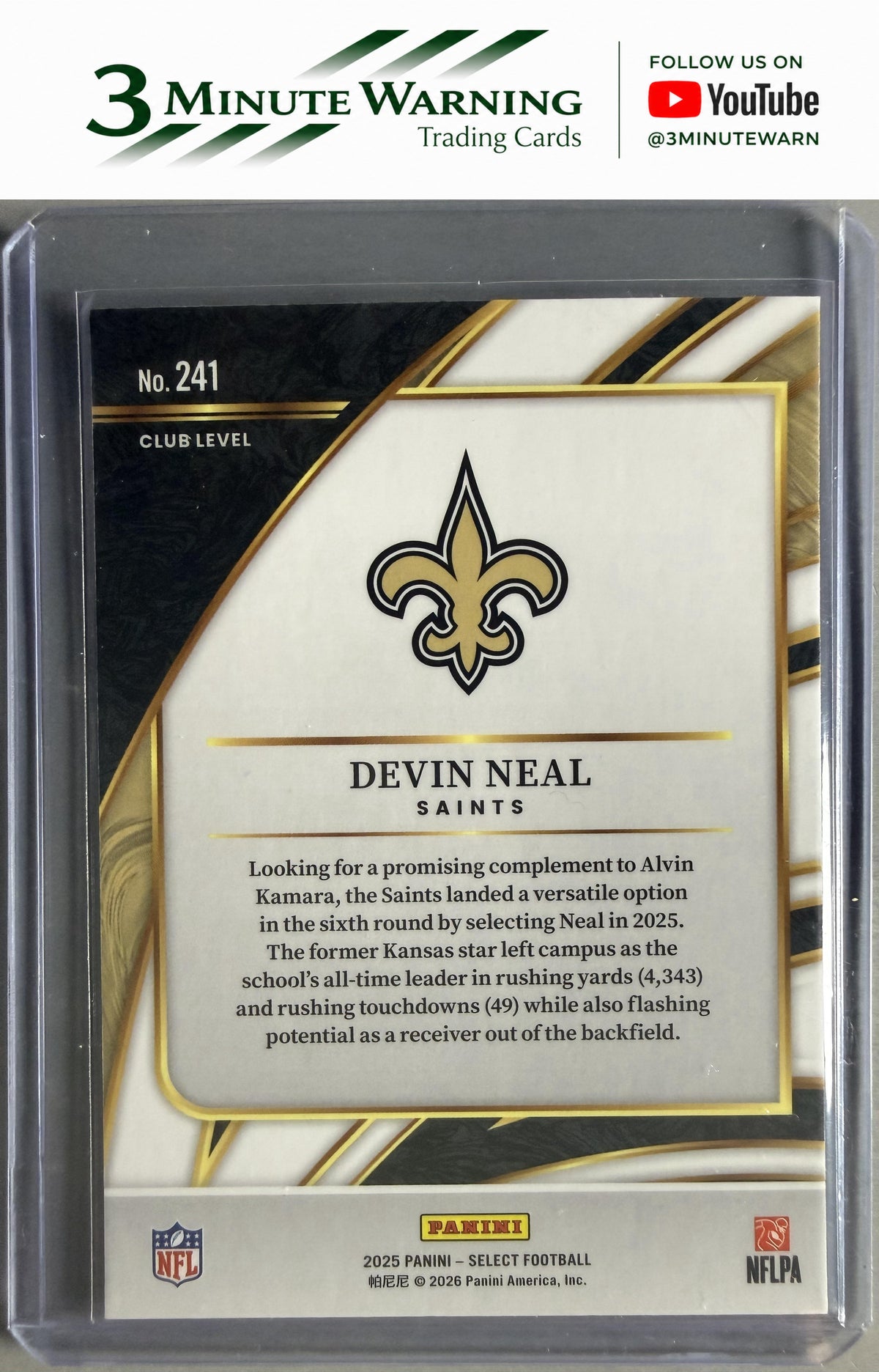 2025 Panini Select #241 Devin Neal