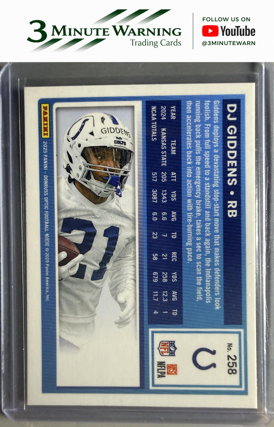 2025 Donruss Optic #258 DJ Giddens