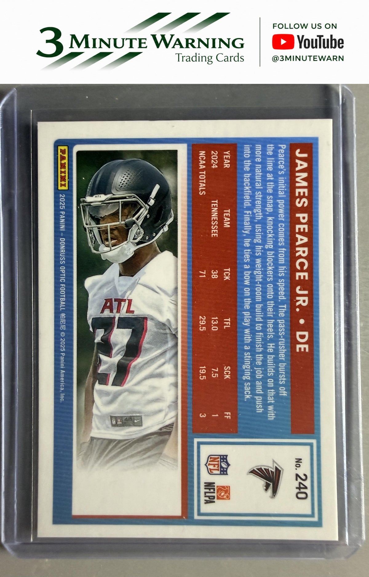 2025 Donruss Optic #240 James Pearce Jr.
