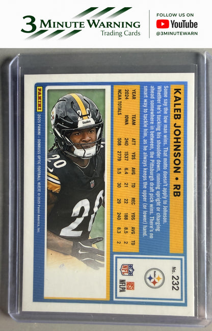 2025 Donruss Optic #232 Kaleb Johnson