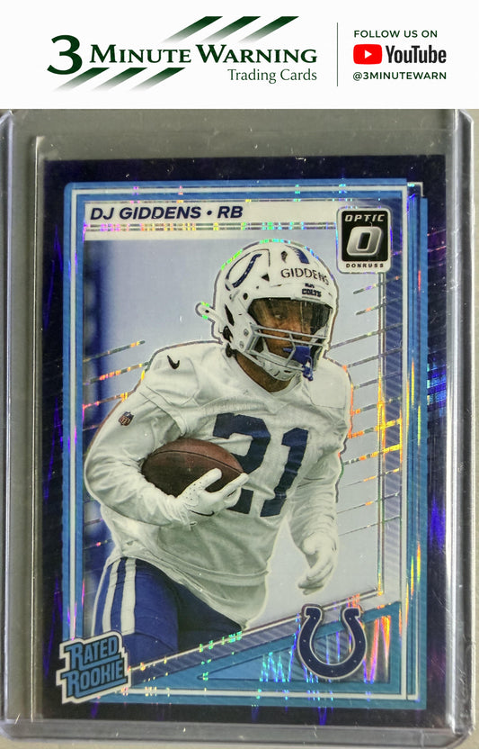 2025 Donruss Optic #258 DJ Giddens Purple Shock