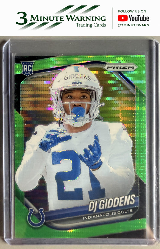 2025 Panini Prizm #383 DJ Giddens Neon Green Pulsar