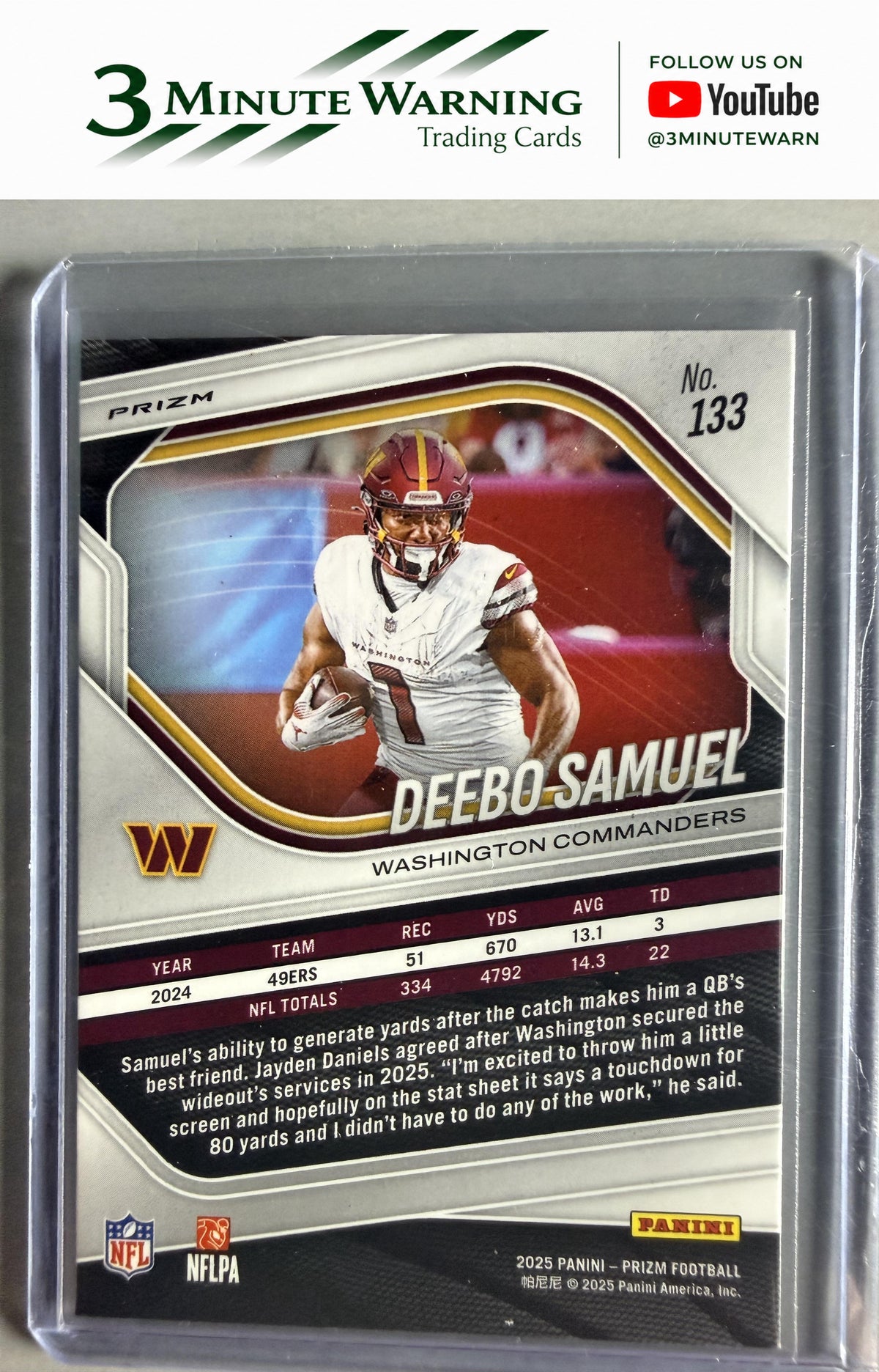 2025 Panini Prizm #133 Deebo Samuel Silver