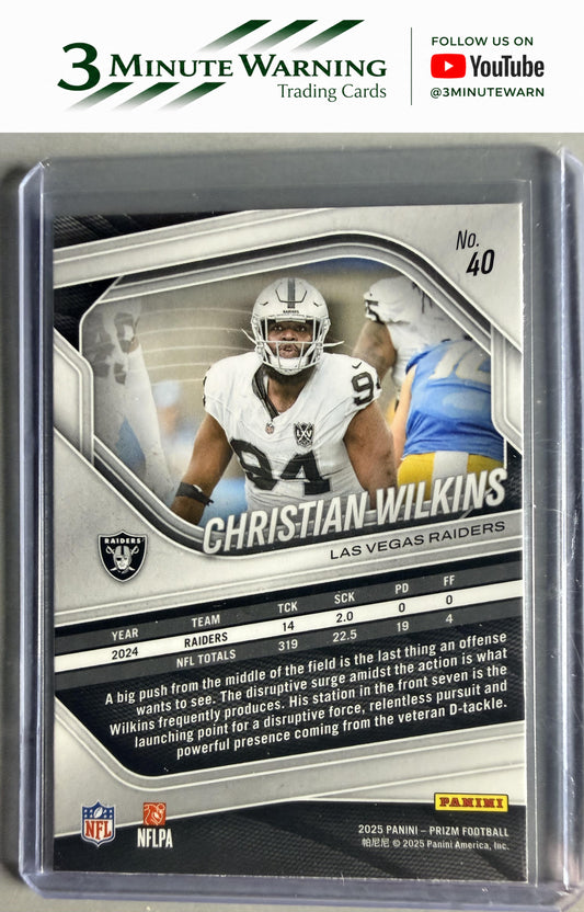 2025 Panini Prizm #40 Christian Wilkins