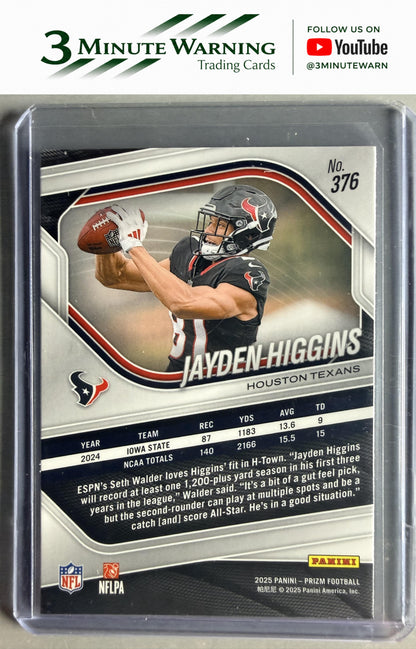 2025 Panini Prizm #376 Jayden Higgins