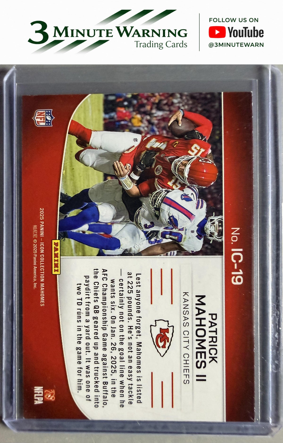 2025 Panini Authentically Mahomes #IC-19 Patrick Mahomes II