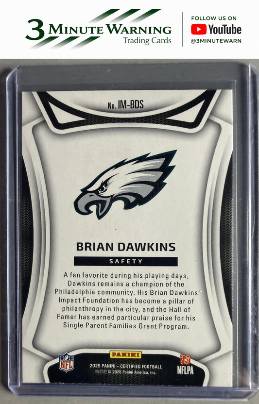 2025 Panini Certified #IM-BDS Brian Dawkins Immortals