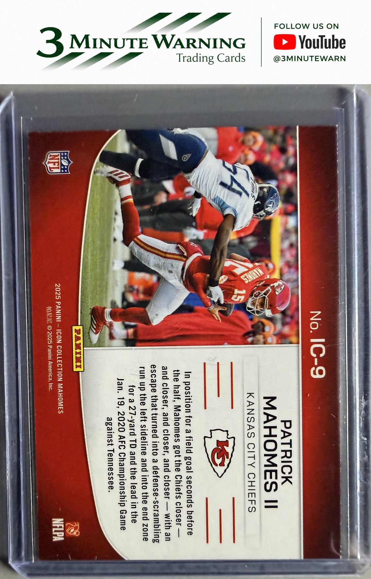 2025 Panini Authentically Mahomes #IC-9 Patrick Mahomes II