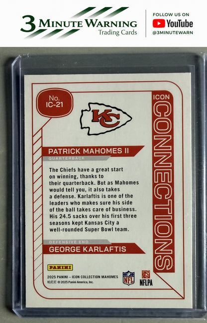 2025 Panini #IC-21 Patrick Mahomes II / George Karlaftis