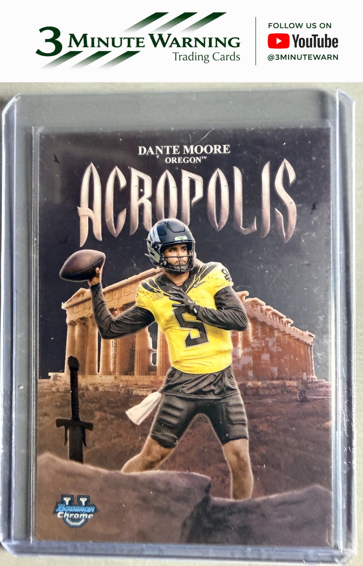 2025 Bowman University Chrome #A-7 Dante Moore Acropolis