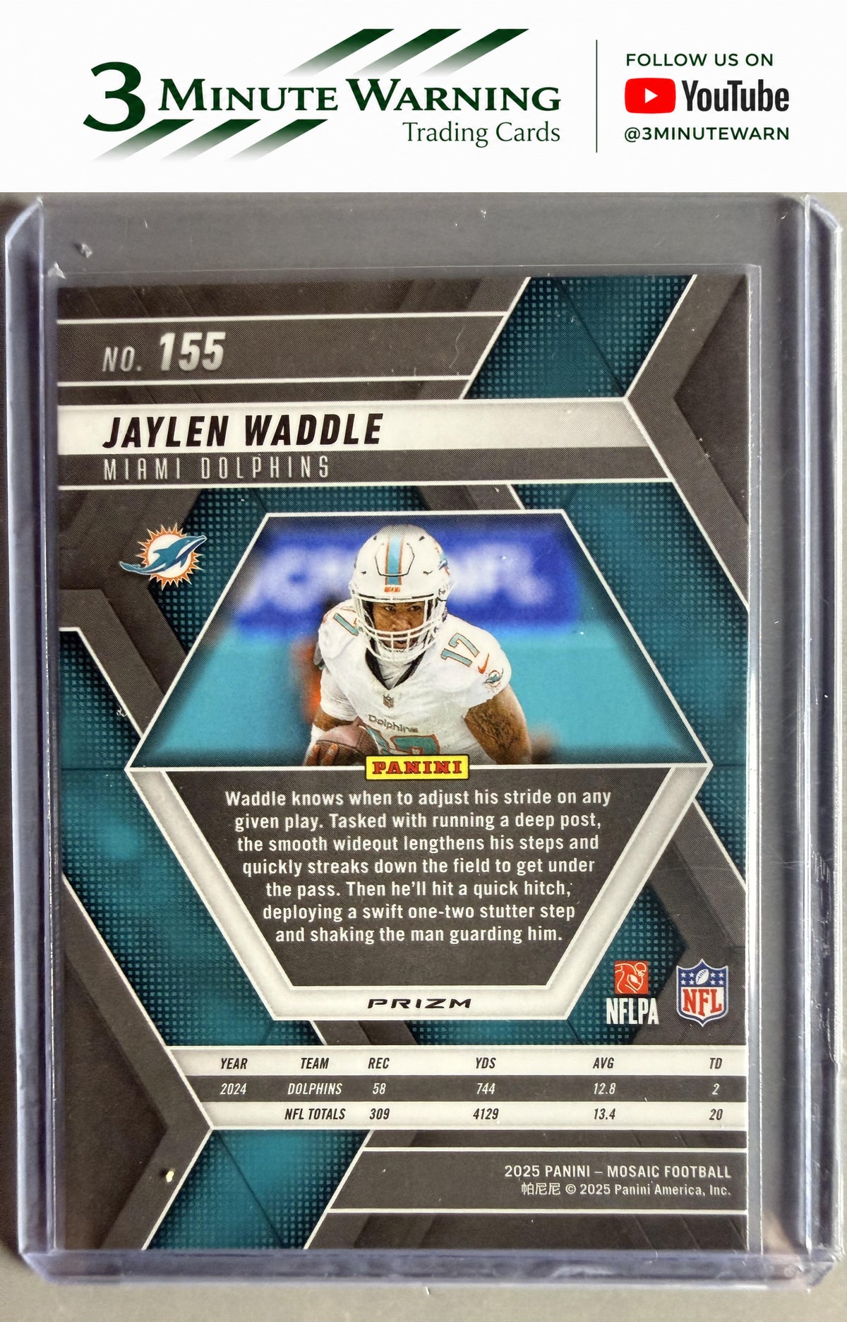 2025 Panini Mosaic #155 Jaylen Waddle Mosaic