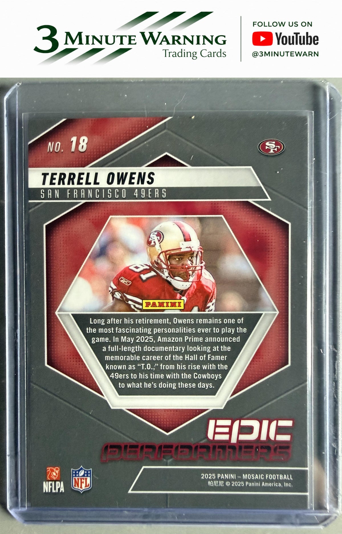 2025 Panini Mosaic #18 Terrell Owens Epic Performers