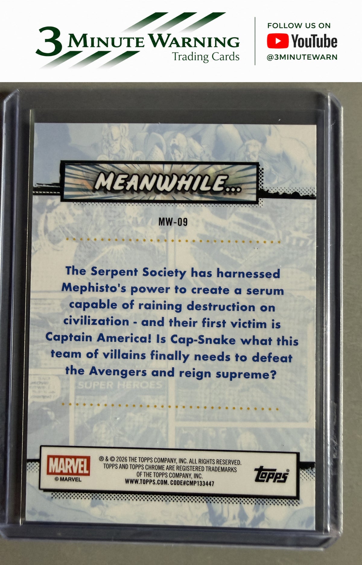 2026 Topps Chrome Marvel #MW-09 Captain America Meanwhile