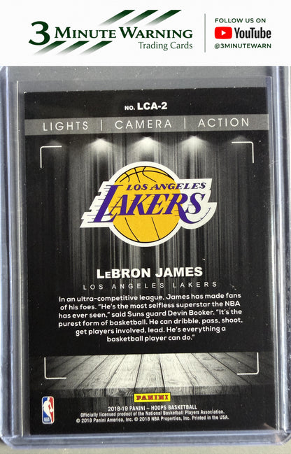 2018-19 Hoops Winter #LCA-2 LeBron James Lights Camera Action