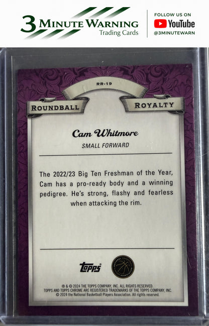 2023-24 Topps Chrome #RR-19 Cam Whitmore Roundball Royalty