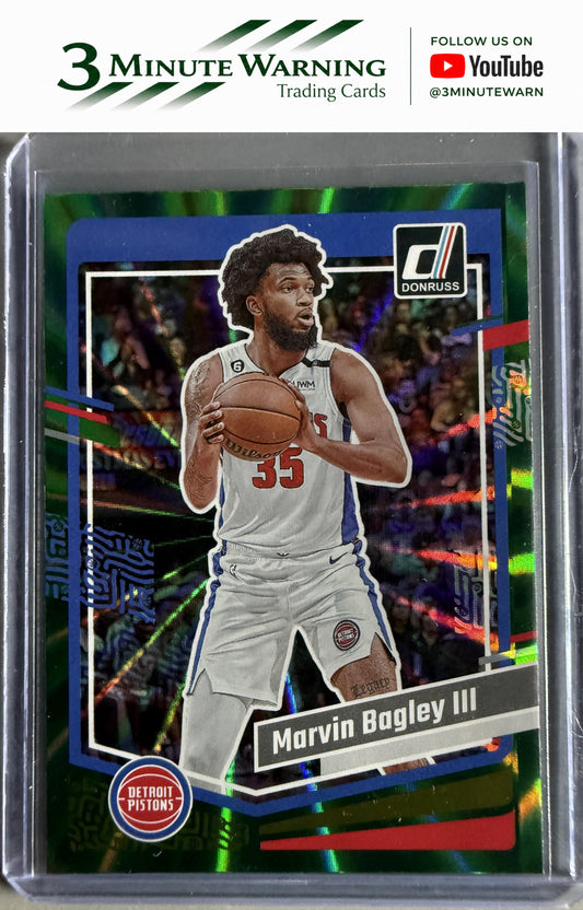 2023-24 Donruss #105 Marvin Bagley III Green Laser Holo