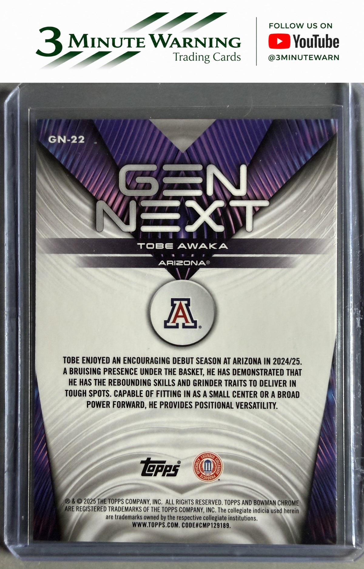 2025-26 Bowman #GN-22 Tobe Awaka Gen Next