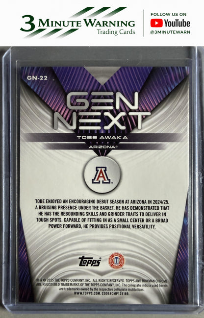 2025-26 Bowman #GN-22 Tobe Awaka Gen Next