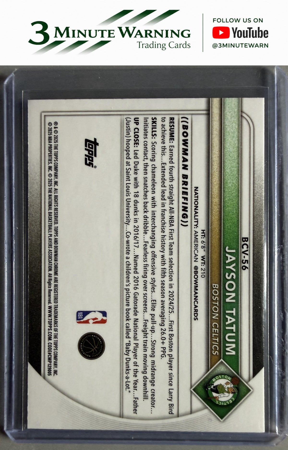 2025-26 Bowman #56 Jayson Tatum