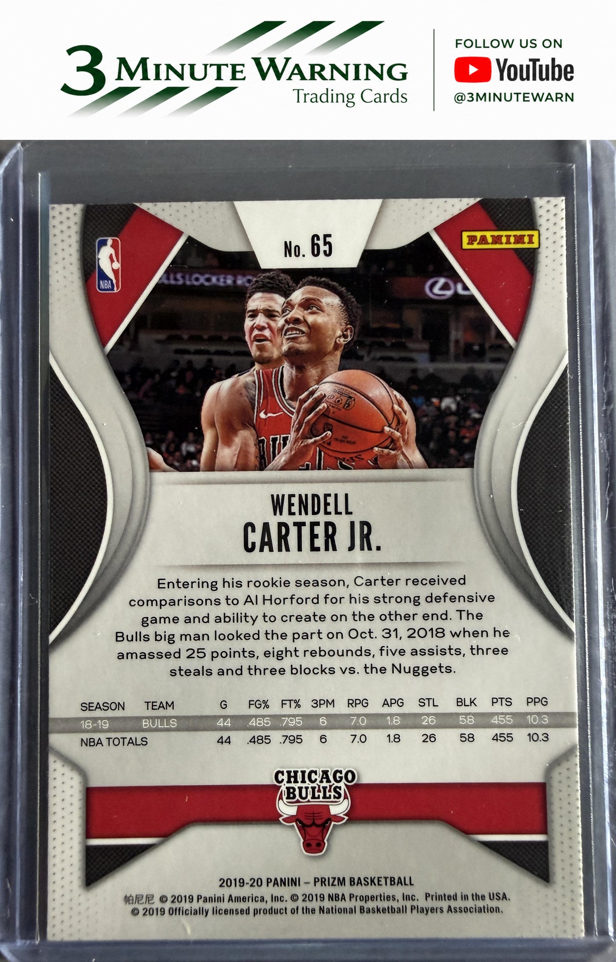 2019-20 Panini Prizm #65 Wendell Carter Jr.