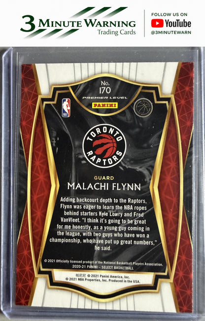 2020-21 Panini Select #170 Malachi Flynn Blue