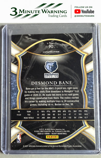 2020-21 Panini Select #90 Desmond Bane Blue