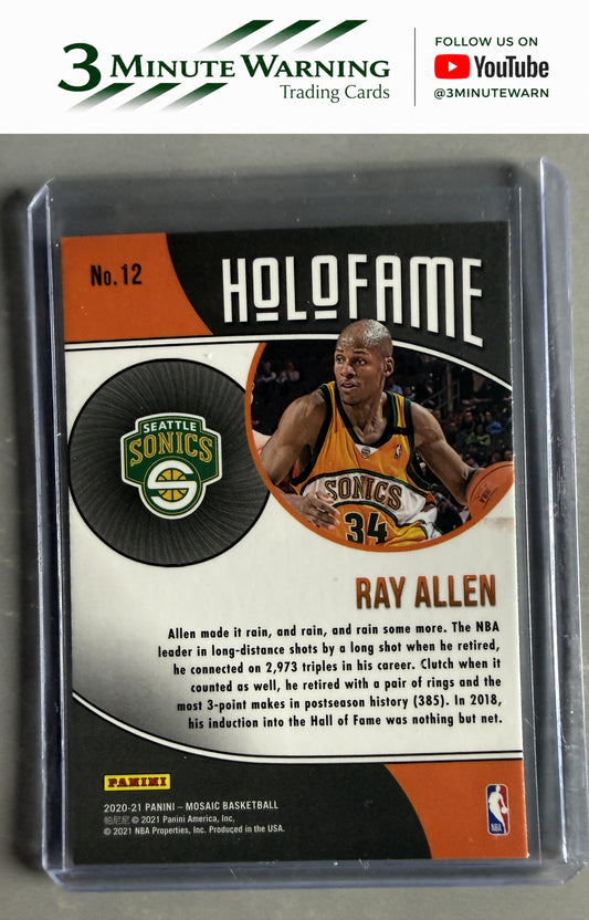 2020-21 Panini Mosaic #12 Ray Allen HoloFame