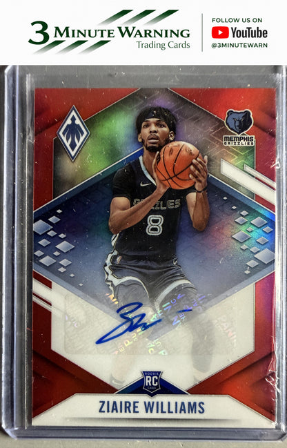 2021-22 Panini Chronicles #PRA-ZWL Ziaire Williams Phoenix Rookie Auto Red
