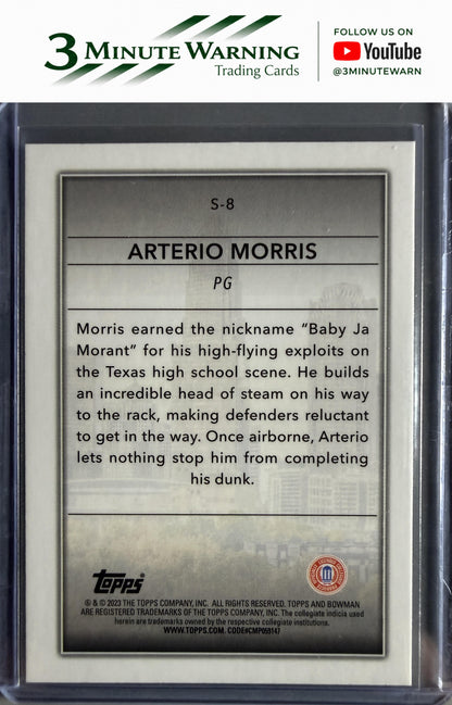 2022-23 Bowman University Chrome #S-8 Arterio Morris Skyscraping
