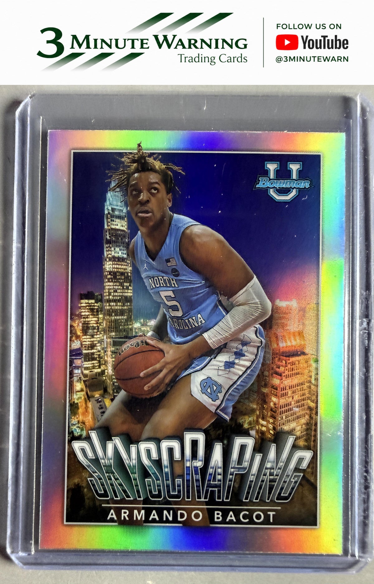 2022-23 Bowman University Chrome #S-11 Armando Bacot Skyscraping