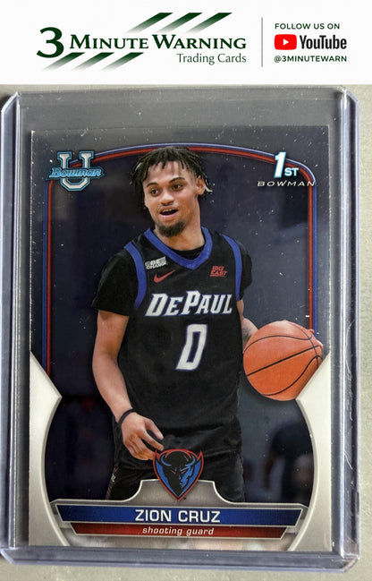 2022-23 Bowman University Chrome #91 Zion Cruz