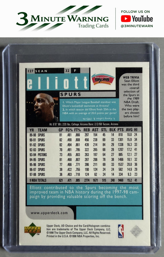 1998-99 UD Choice Preview #127 Sean Elliott